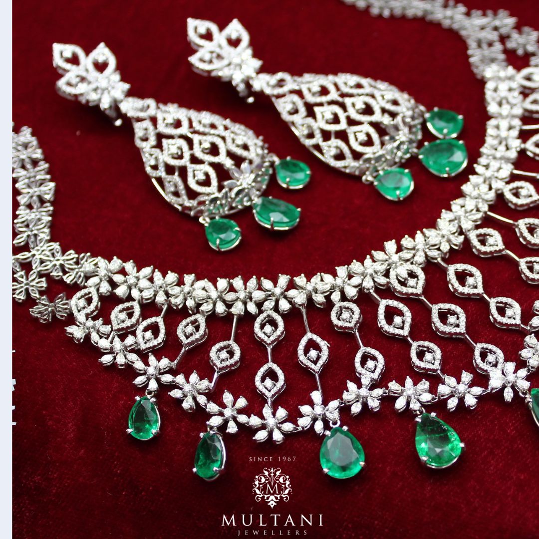 Emerald Diamond Set - Multani Jewellers 1967